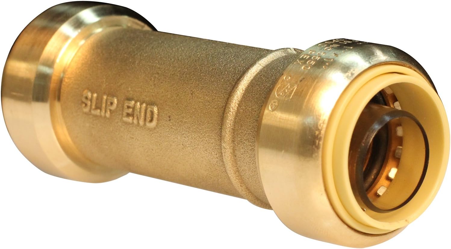 Push Connect PC-LF817 1/2-Inch Push by 1/2-Inch Push, Lead Free Brass Push Fit Slip Coupling