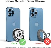 Vista 4 de Soporte magnético de anillo de teléfono para MagSafe, [rotación flexible de 360°], soporte de agarre magnético para anillo de dedo, apto para iPhone