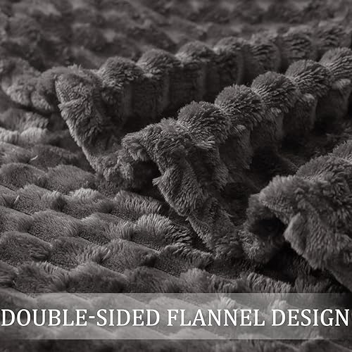 Miniatura 6 de Exclusivo Mezcla Manta de forro polar suave de tamaño individual, 60 x 80 pulgadas, nubes 3D, elegante manta de terciopelo jacquard para cama,