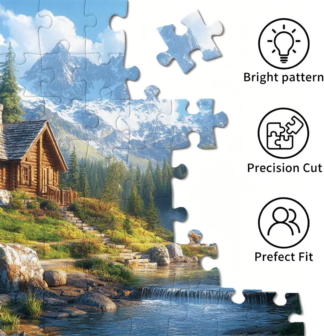 Puzzle 2000 sztuk 99 x 70 cm, Puzzle Dorośli Góry Śnieg Widok, n-806