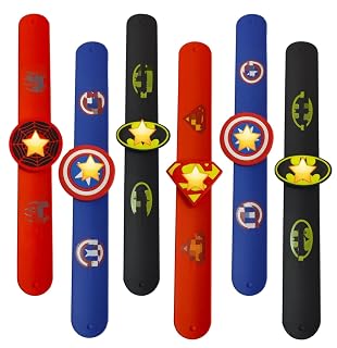 TERA 13 Wrist Band, Silicone Wristbands for Kids, Slap Bracelets for Boys and Girls, Snap Bracelet Bands for Party Theme, Party Favor Gifts for Kids (Multicolour) (6 (Pcs))