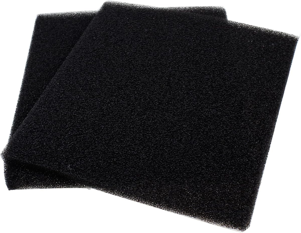AQUANEAT 2 Pack Aquarium Bio Sponge Filter Media Pad Cut-to-Size Open Cell Foam Sheet for Fish Tank Sump (9" x 9" x 0.5") Black