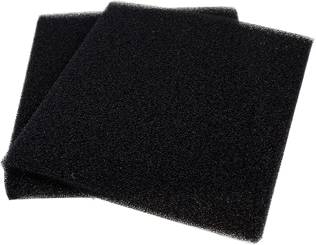 AQUANEAT 2 Pack Aquarium Bio Sponge Filter Media Pad Cut-to-Size Open Cell Foam Sheet for Fish Tank Sump 9" x 9" x 0.5" Black, Black, 9" x 9" x 0.5"