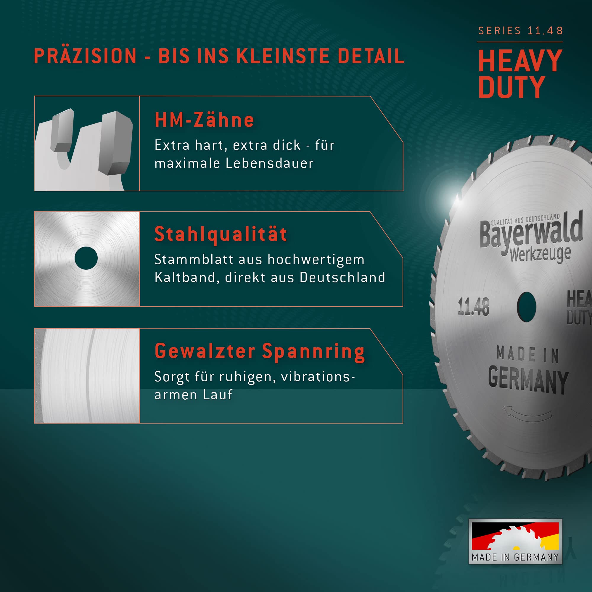 Bayerwald HM - Hoja de sierra multisierra (210 mm de diámetro x 2 mm x 30 mm, diente alterno con chaflán intercambiable (48 dientes), hoja de sierra universal, adecuada para diversos materiales