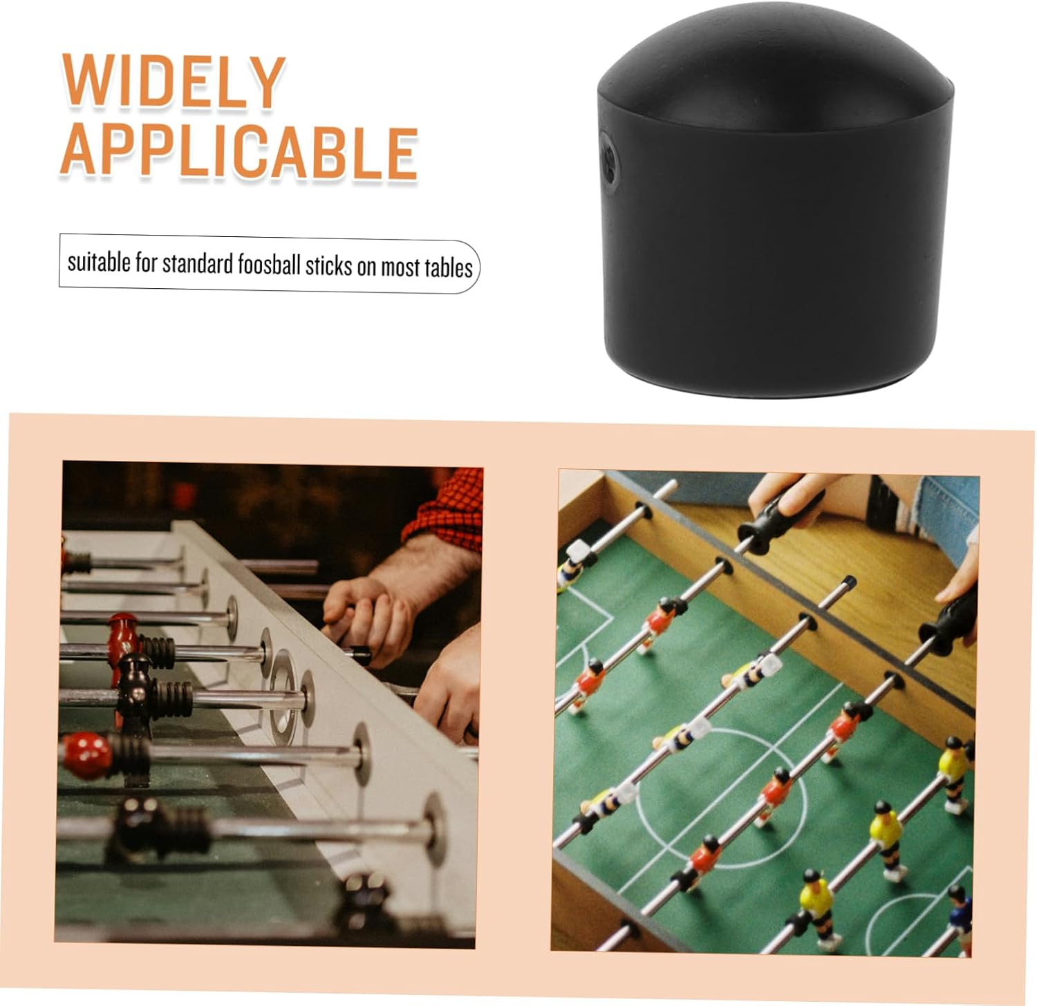 WOONEKY Foosball Rod Plug End Caps 16mm Replacement Parts for Football Table Accessories