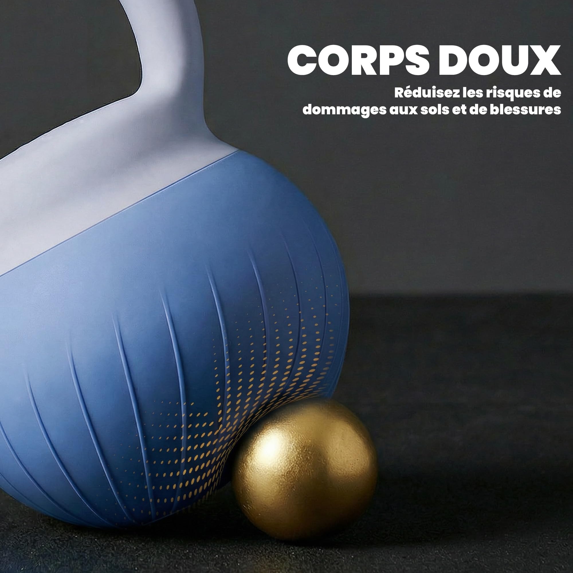 SPORTNOW Kettlebell 8 kg ergonomiczna antypoślizgowa rączka Niebieski | Hantel na siłownię, kulturystykę i trening