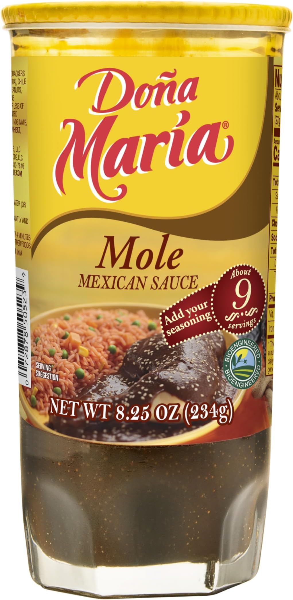 DONA MARIA Mole Paste, Mole Chocolate Sauce, 8.25 oz (Pack of 12)