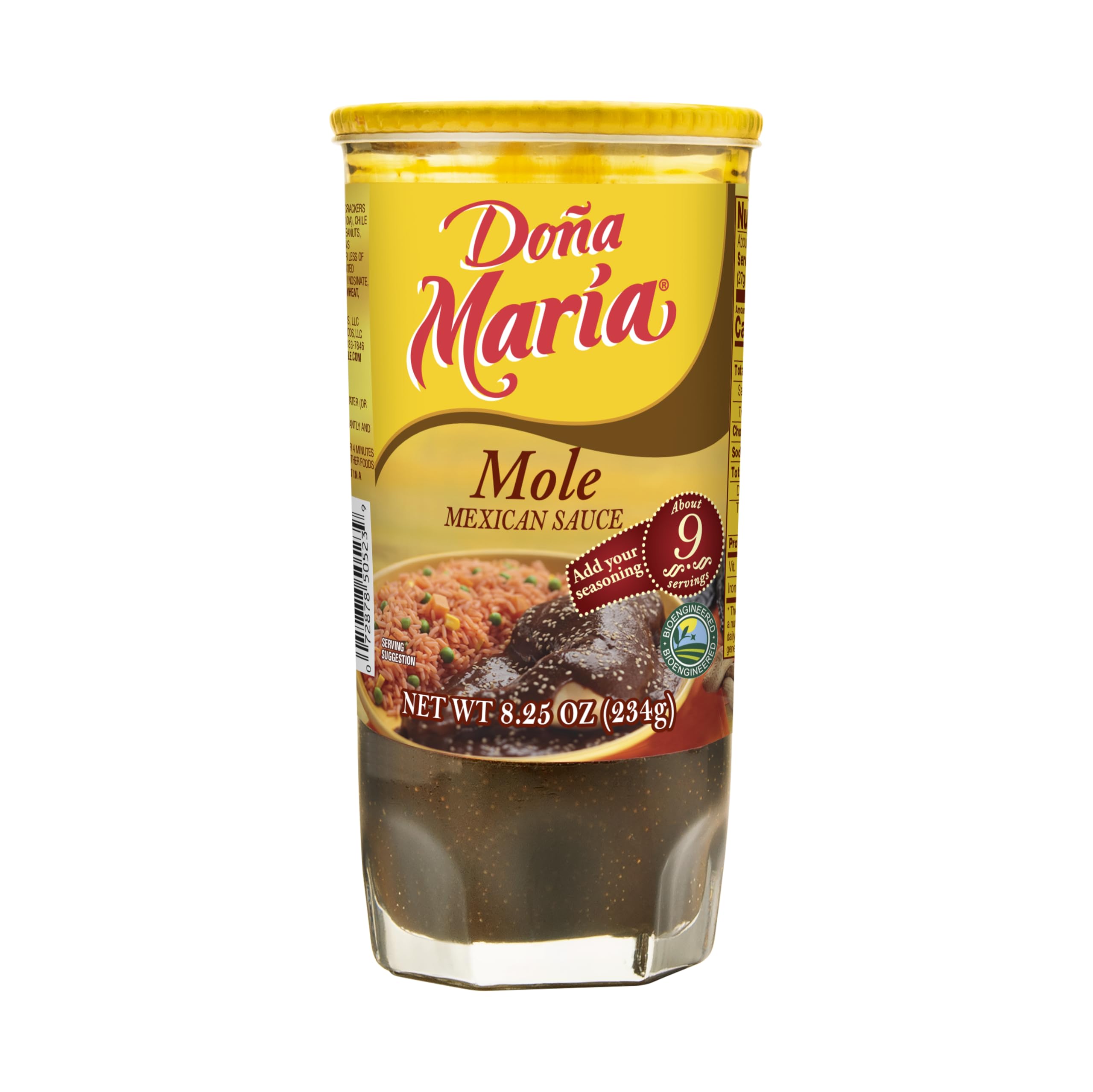 DONA MARIA Mole Paste, Mole Chocolate Sauce, 8.25 oz (Pack of 12)