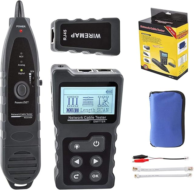 NOYAFA-NF-8209 Advanced Cable Tester with PoE Multifunction Wire Tracker Network Cable Tester for LAN CAT5 CAT6 Tracker