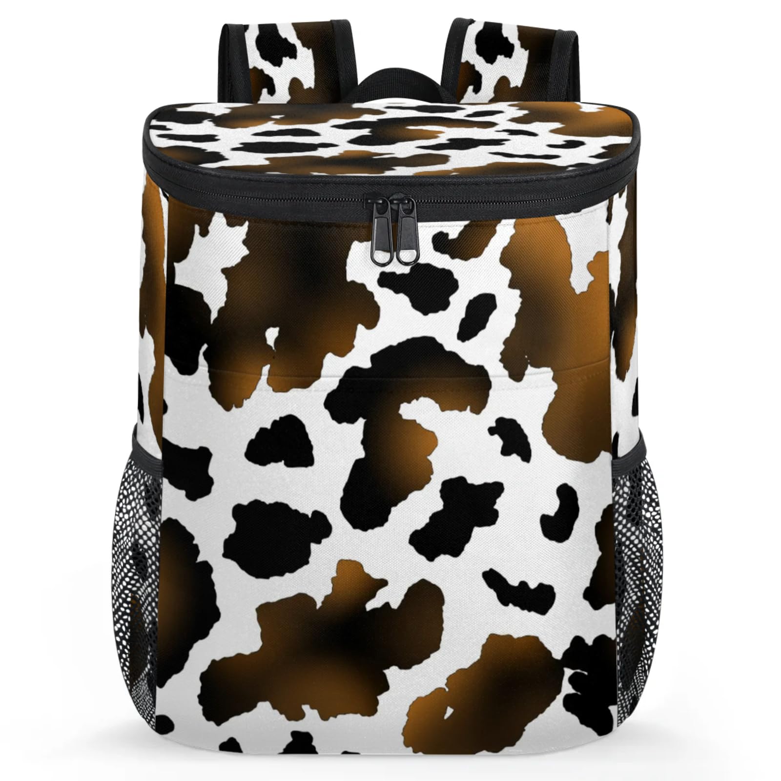 CNNINGYI Insulated Cooler Backpack 30 Cans, Cow Print Leak Proof Cooler Bag, Lightweight Backpack Coolers for Picnic Fishing Hiking Camping Park Beach, Animal Print
