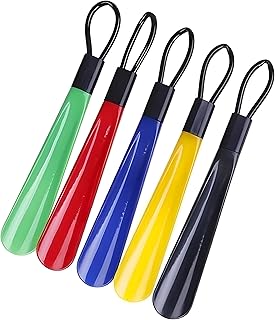 معلقة أحذية بلاستيكية صغيرة بطول 28.5 سم، لبيسة أحذية خفيفة وعملية للكبار والأطفال، تصميم مريح ومتعدد الألوان للاستخدام اليومي أو أثناء السفر