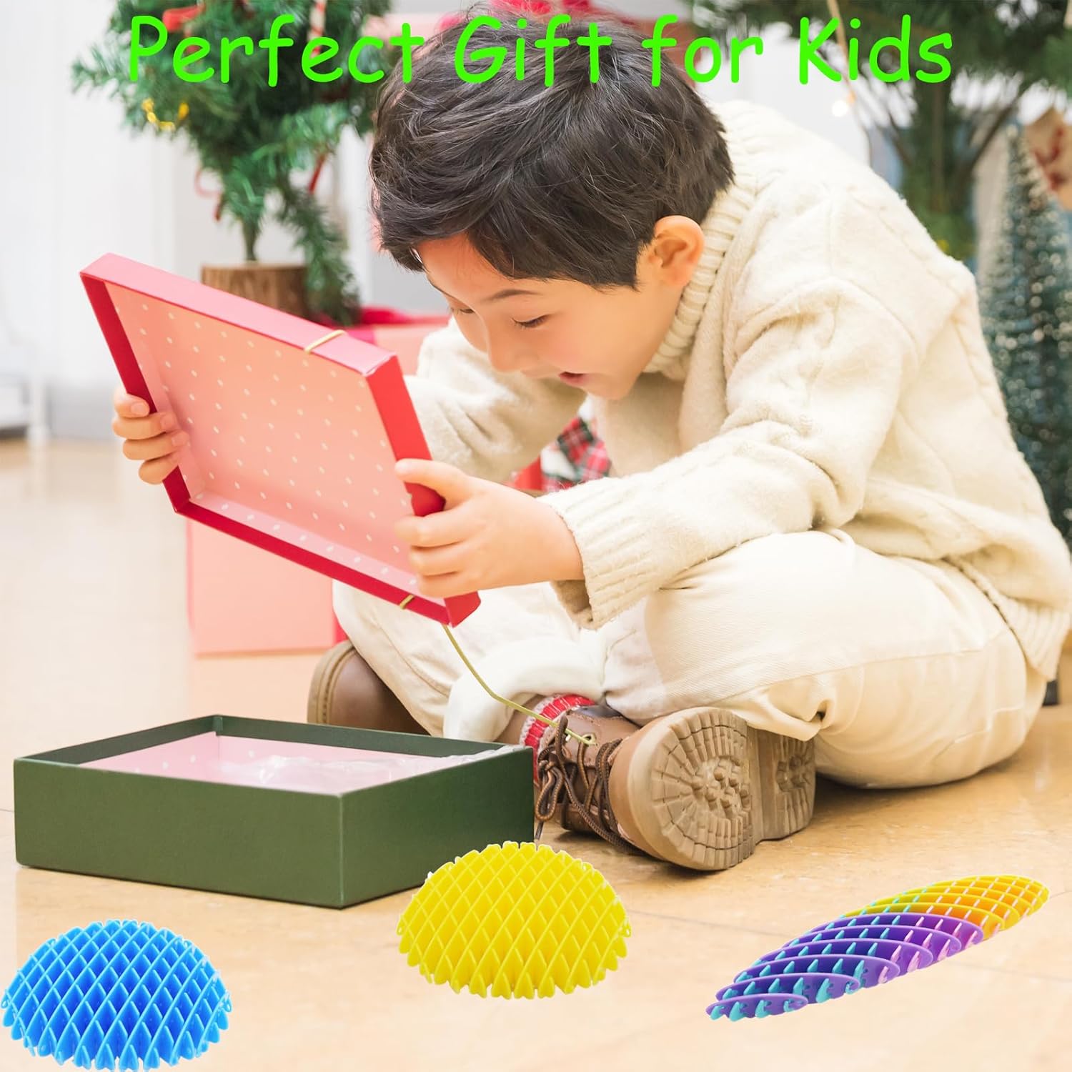3 Pack Caterpillar Fidget Toys, Elastic Mesh Toys, Flexible Insect Fidget Toy for Adults and Kids, Relieves Stress and Anxiety Finger Toys for Goodie Bag Basket Stuffers Classroom Prizes Party Favors