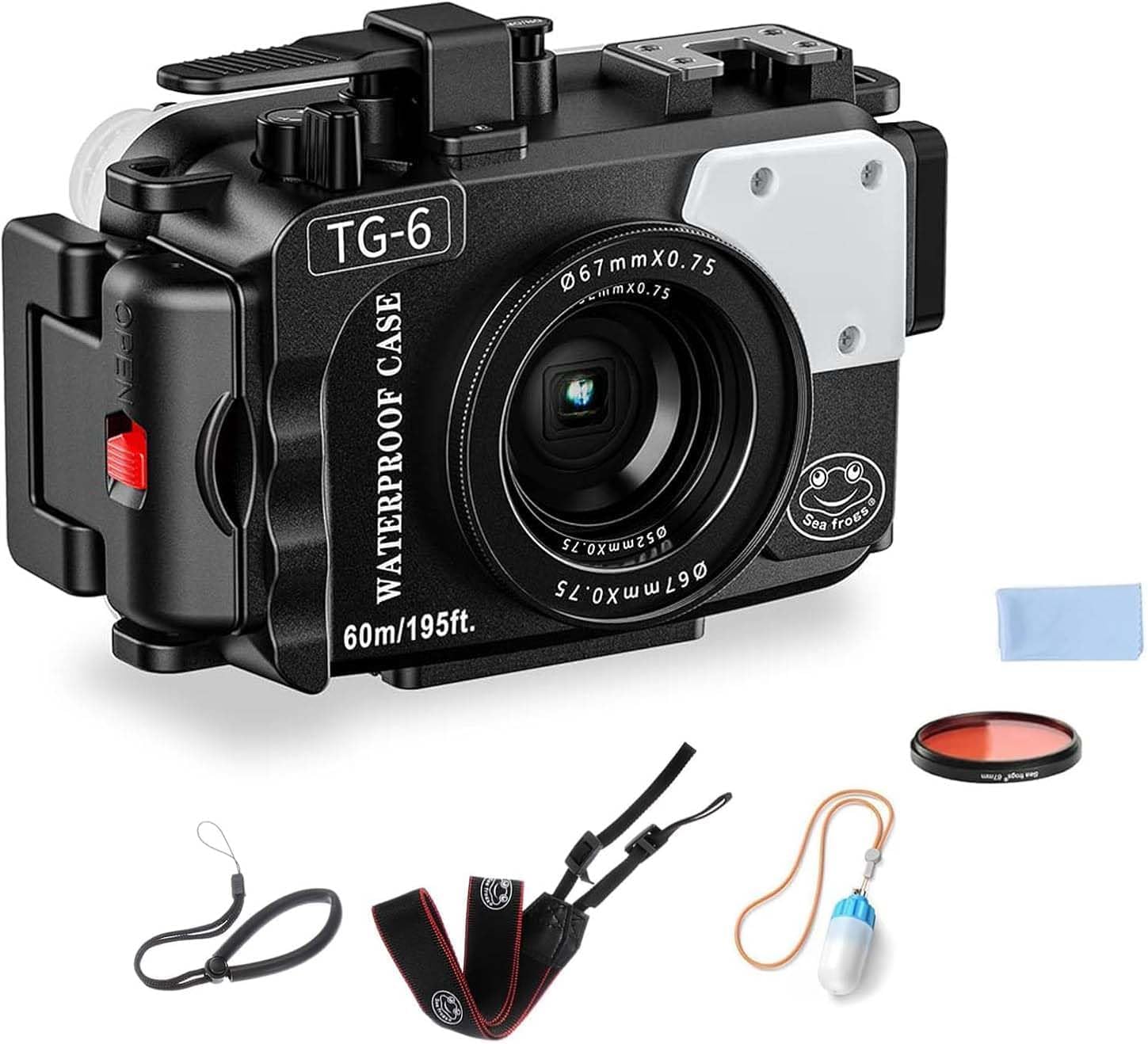 む*郎様 オリンパス　TG-6 防水カバー　防水ハウジングケース Amazon | Sea frogs TG6防水ハウジングケース TG-6カメラ用 60m/195