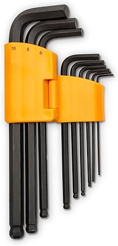 Miniatura 2 de GEARWRENCH Juego de llaves hexagonales de brazo largo con extremo de bola métrica de 9 piezas - 83521