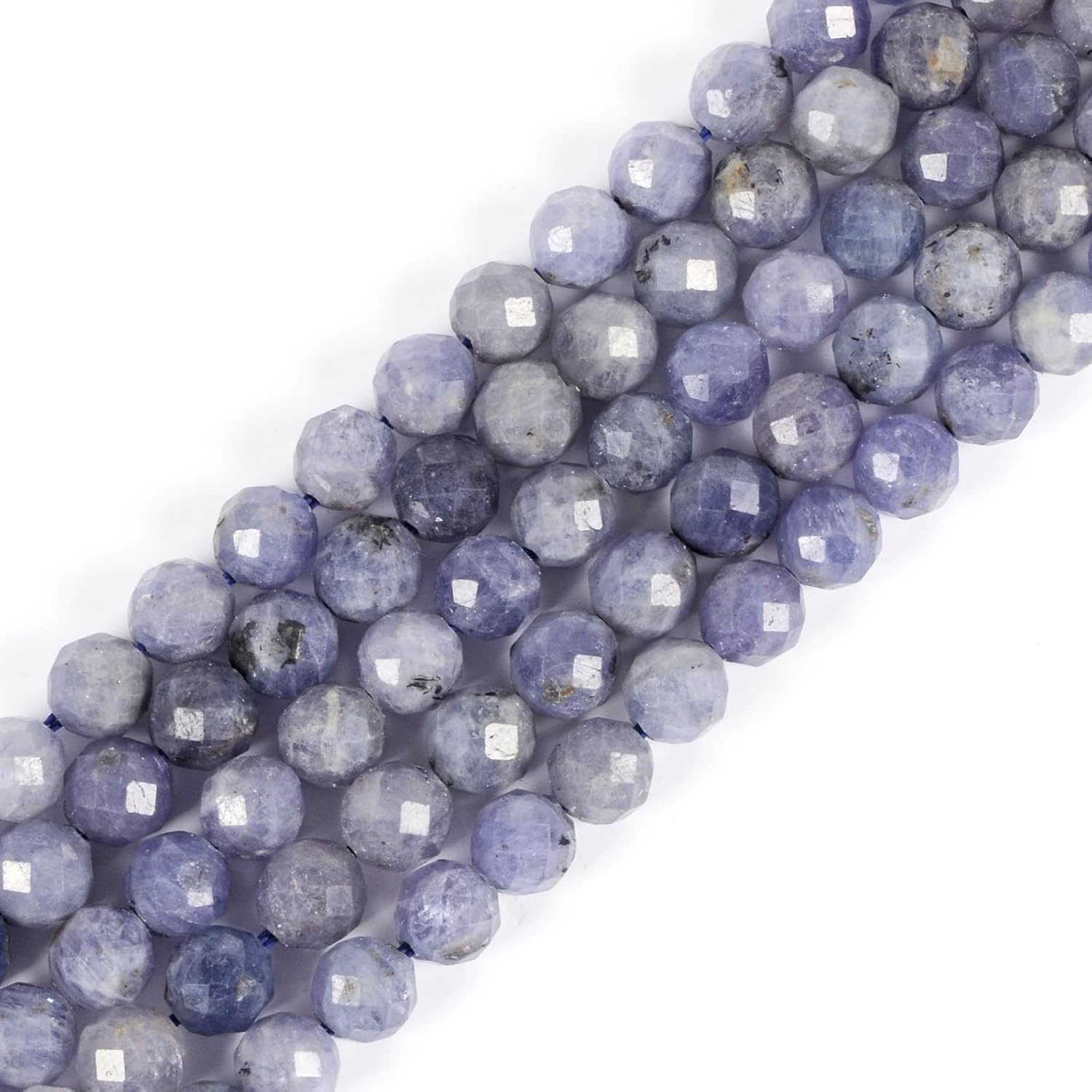 6mm Tanzanite Faceted Gemstone Round Loose Beads Strand 15.5-16" DIY Jewelry Making