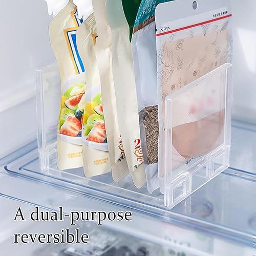 Miniatura 6 de Organizador de nevera, estante apilable para nevera, estante de almacenamiento transparente para nevera, organizador de estante de cocina que ahorra