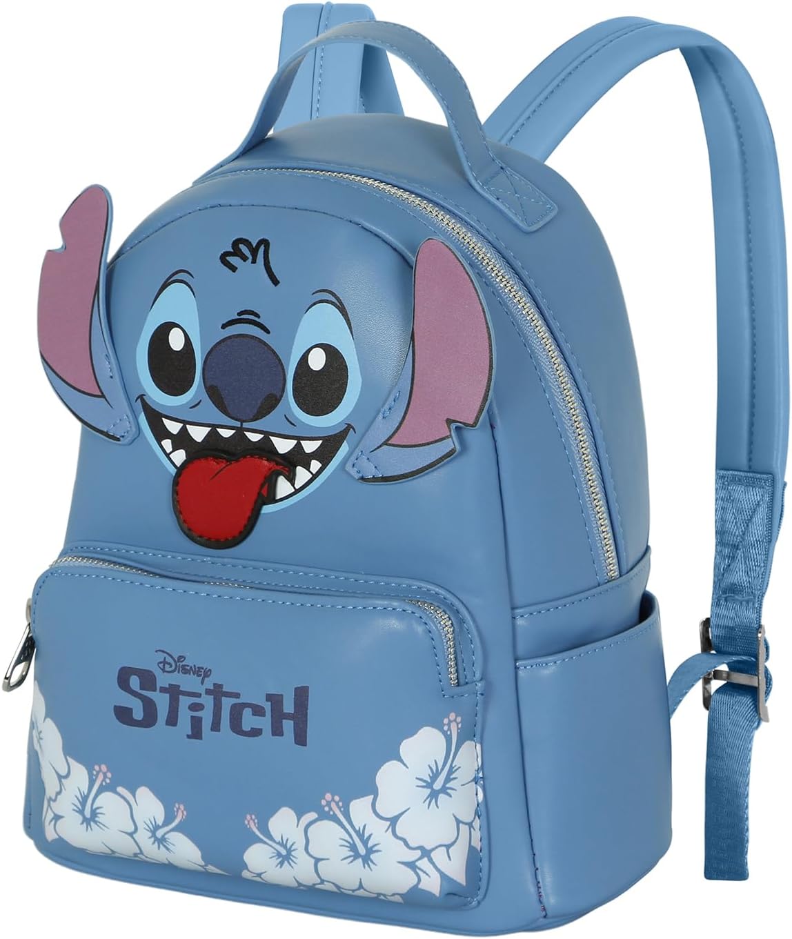 Disney-Heady Backpack, 24.5 x 29 cm, Capacity 8 L, Blue Stitch, One Size, Small Fashion Backpack Tongue