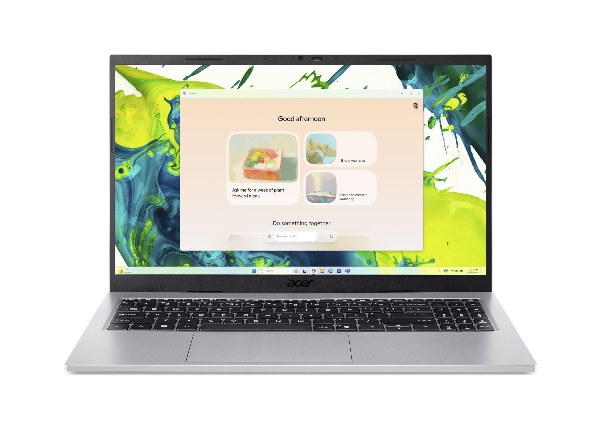Acer Aspire Go 15 AG15-72P-5903 Laptop, 15,6" FHD IPS, Intel Core 5 120U, 16 GB RAM, 512 GB SSD, Intel Grafik, Windows 11, Silber