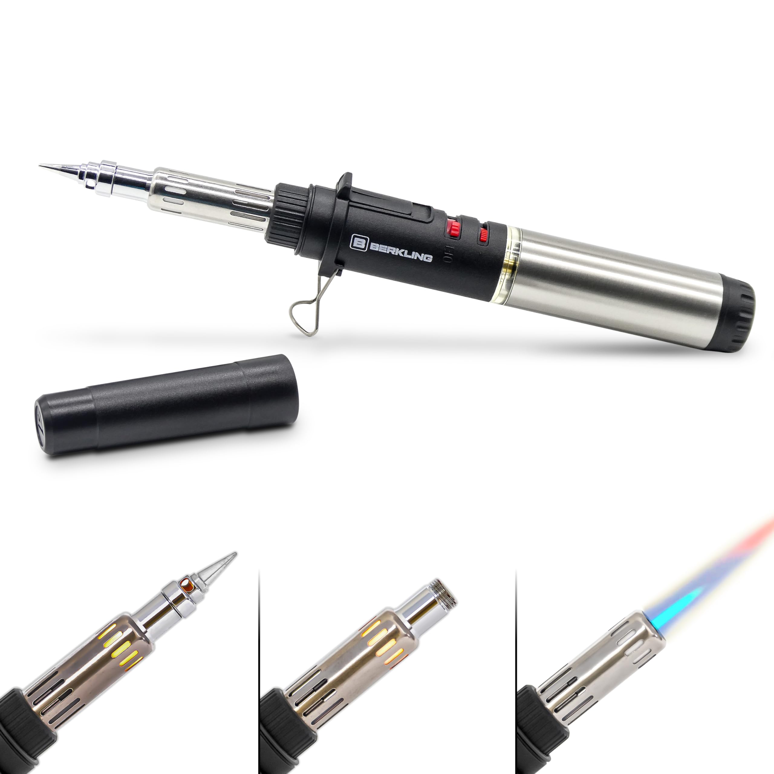 BSG-668 Premium Butane Soldering Iron - Portable Cordless Adjustable Micro Solder Torch Gun for Electronics Jewelry Welding Brazing