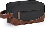Travel Toiletry Bag for Men, Hanging Toiletry Organizer, Water Resistant Shaving Kit with Large Capacity for Travel Accessories, Black, Medium, Black