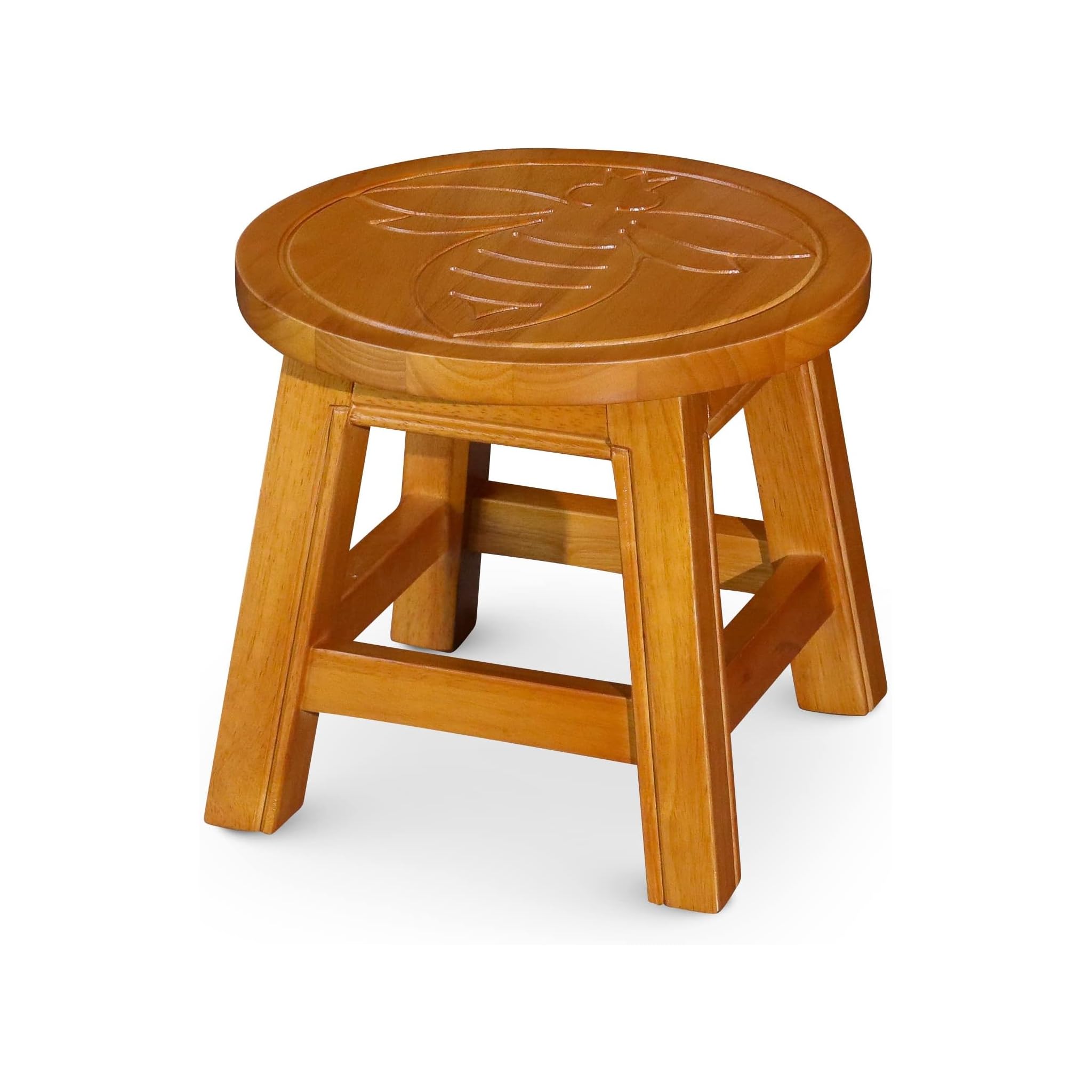 DTY Indoor Living Fairplay Carved Wooden Step Stool
