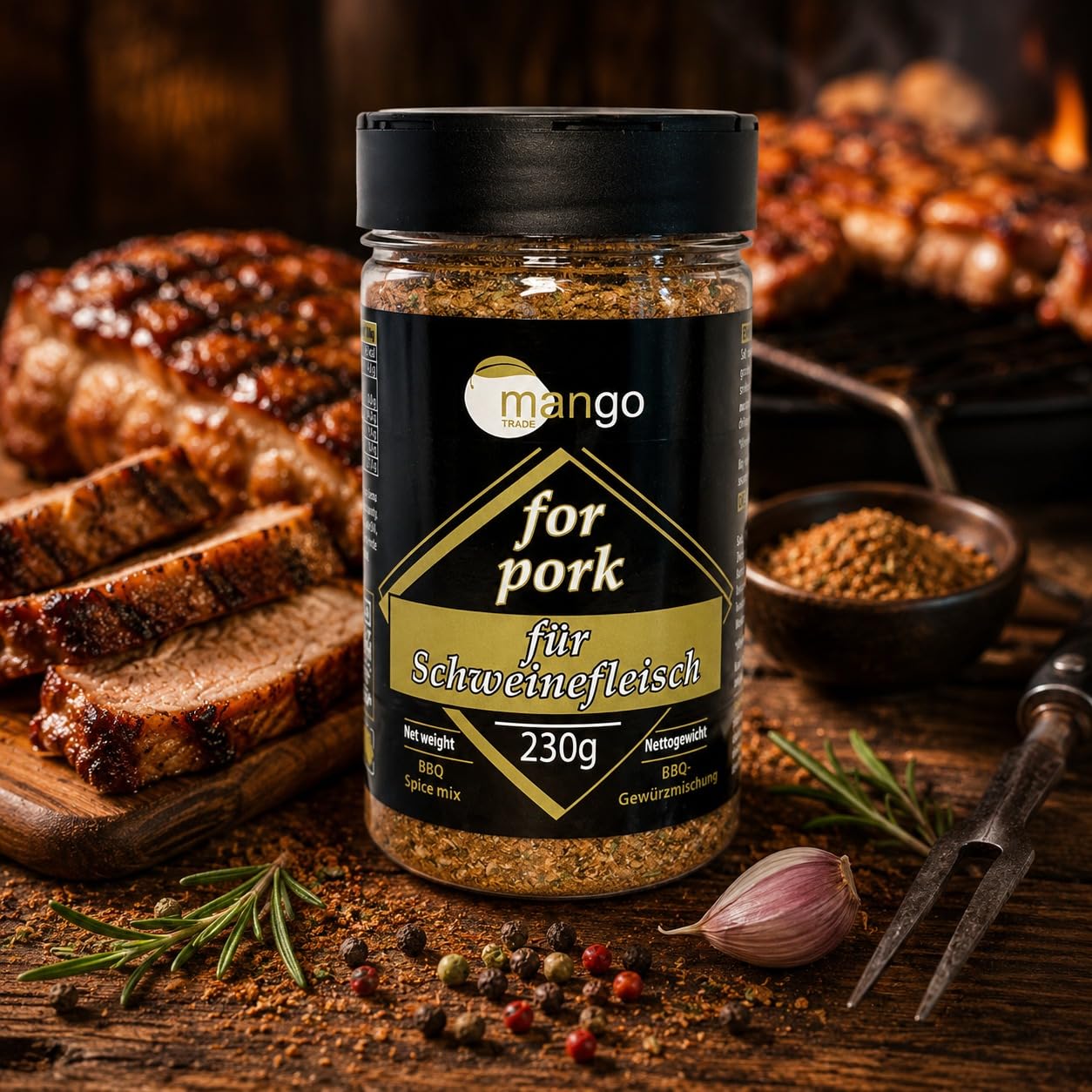 Grillgewürz Geschenkset – 6 Premium Gewürzmischungen für BBQ, Steak, Chicken Wings, Schweinefleisch, Pommes, SPG (Salz-Pfeffer-Knoblauch) – Natürliche Gewürzmischung, ideal als Geschenk für Grillfans