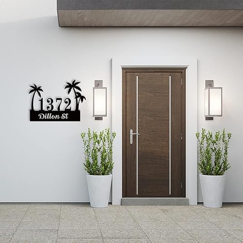 Vista 65 de Custom House Number Address Sign Personalized Metal Address Plaque Personalized Metal Sign Personalized Metal Outdoor Address Name Sign Outdoor Sign