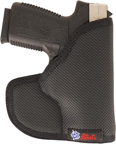 DESANTIS The Nemesis - Funda de bolsillo ambidiestro negro Kahr PM9, PM40, MK9, MK40, nailon grande