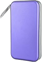 Vista 10 de Funda para CD, DVD con capacidad para 96 unidades, de plástico duro, CD y DVD, carpeta de almacenamiento para coche, hogar, oficina, viajes (blanco)