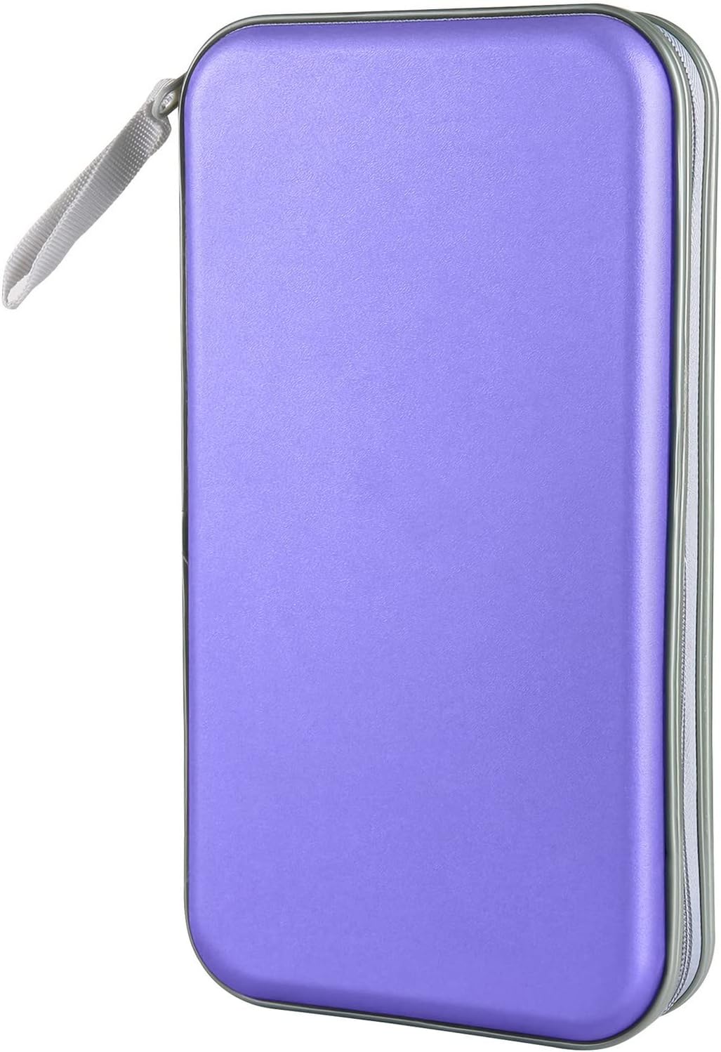 CD Case, Siveit DVD Case Holder 96 Capacity Hard Plastic CD DVD Disc Cases Storage Binder Wallet for Car Home Office Travel (Lavender)