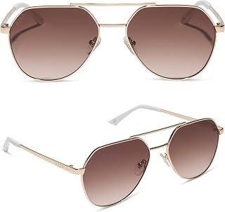 DIFF | Beach Riot The Reserve Oversized Designer Aviator Sunglasses for Women | UV Protection