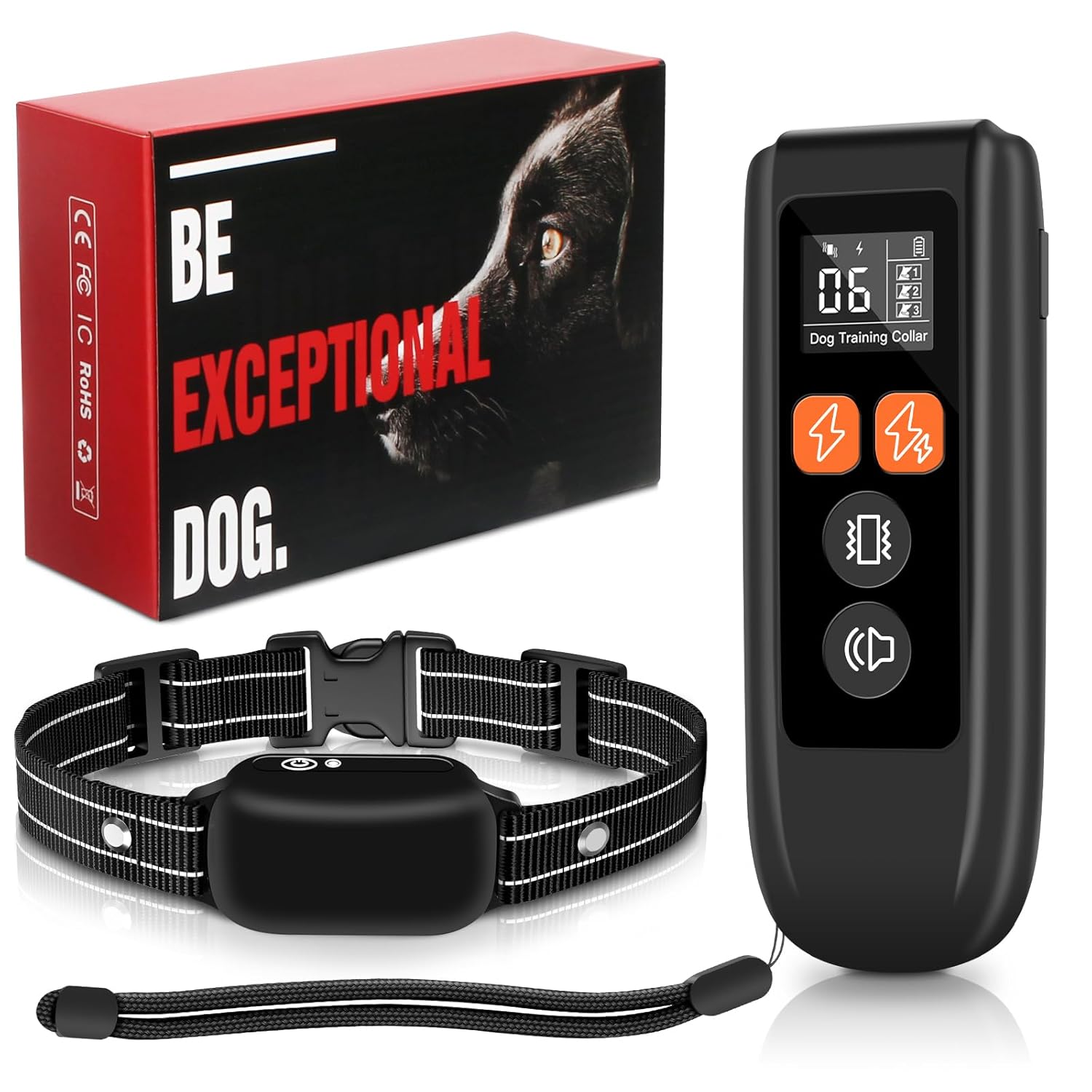 Dog Training Collar with Remote - Shock Collar for Dogs with 3300FT Range Trains 3 Dogs 180-Day Battery