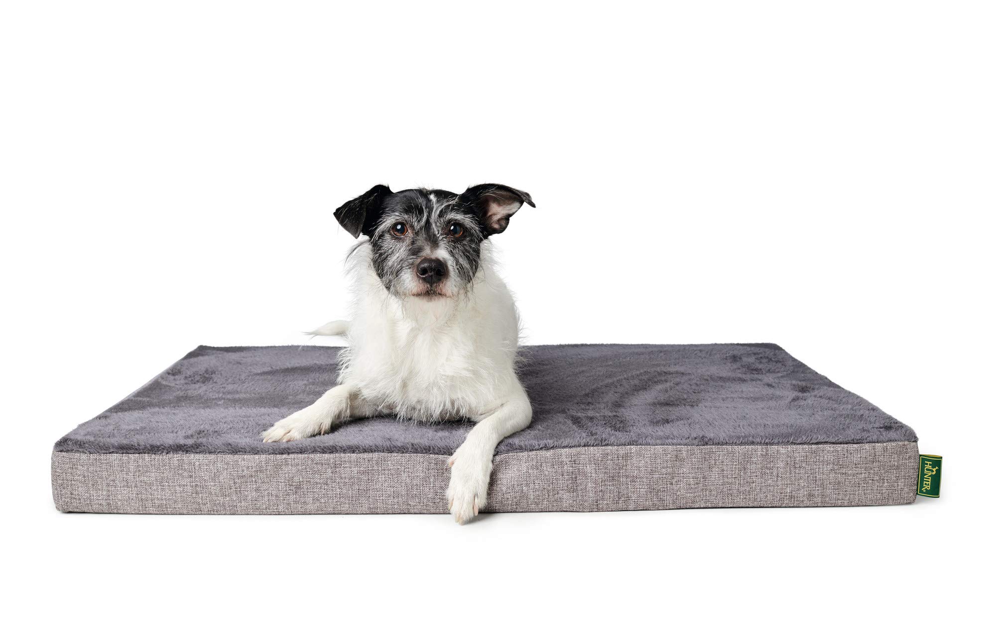 HUNTER TIRANO Orthopädische Hundematte mit Memoryschaum-Matte Farbe grau, Größe M