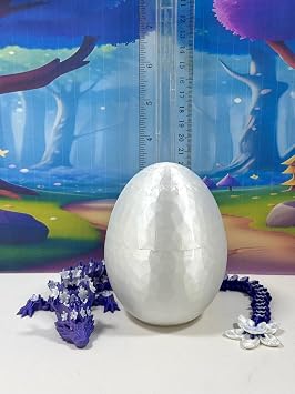 Generic 3D Printed Dragon, 12 Articulated Blue Purple and White Cherry Blossom Dragon, Fidget ADHD Autism Toy Executive Desk Toy D033-DR