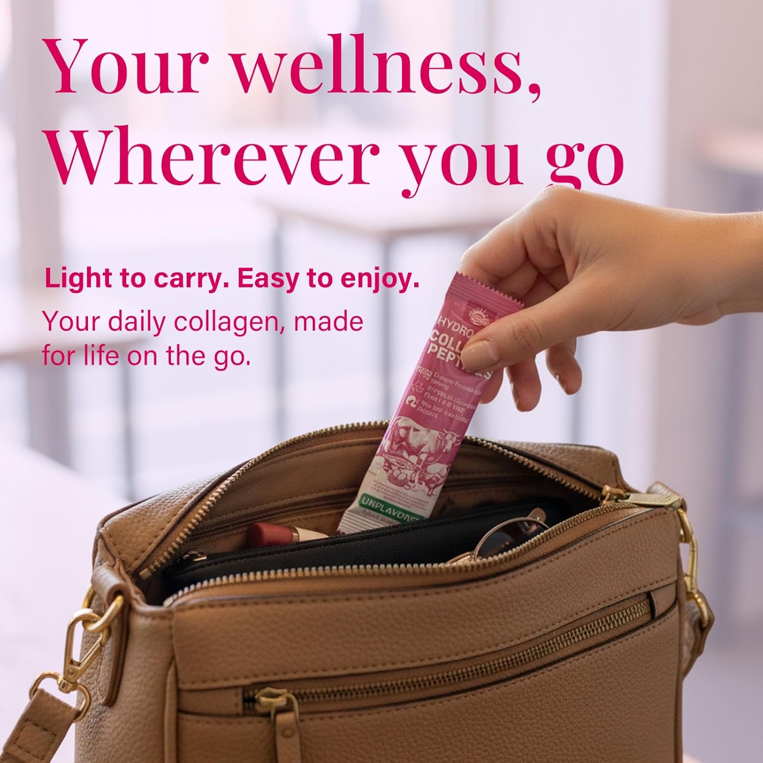 Multi Collagen Peptides Powder - 10g Hydrolyzed Collagen Peptides Type I, II, III, V & X with Biotin, Hyaluronic Acid & Prebiotics, Support Hair, Skin, Nail, Bone & Digestive Health, Non-GMO丨30 Sticks - Image 9