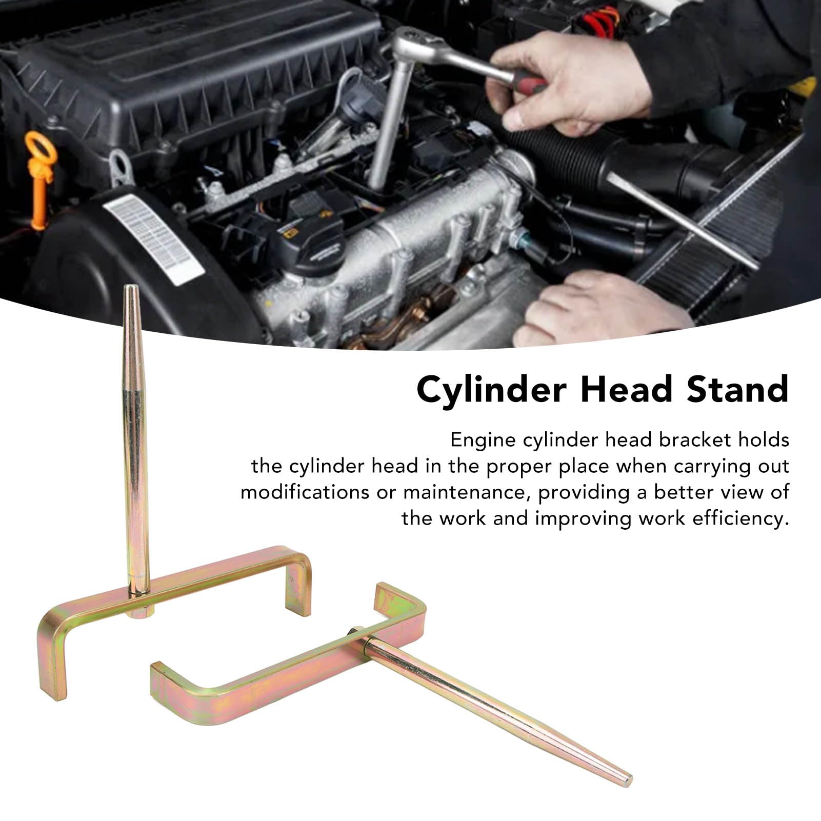 Soporte de Culata, 2 Juegos Soporte de Culata de Motor Soporte de Culata Confiable, Resistente y de Alta Dureza Universal para Mantenimiento de Motor de Automóvil