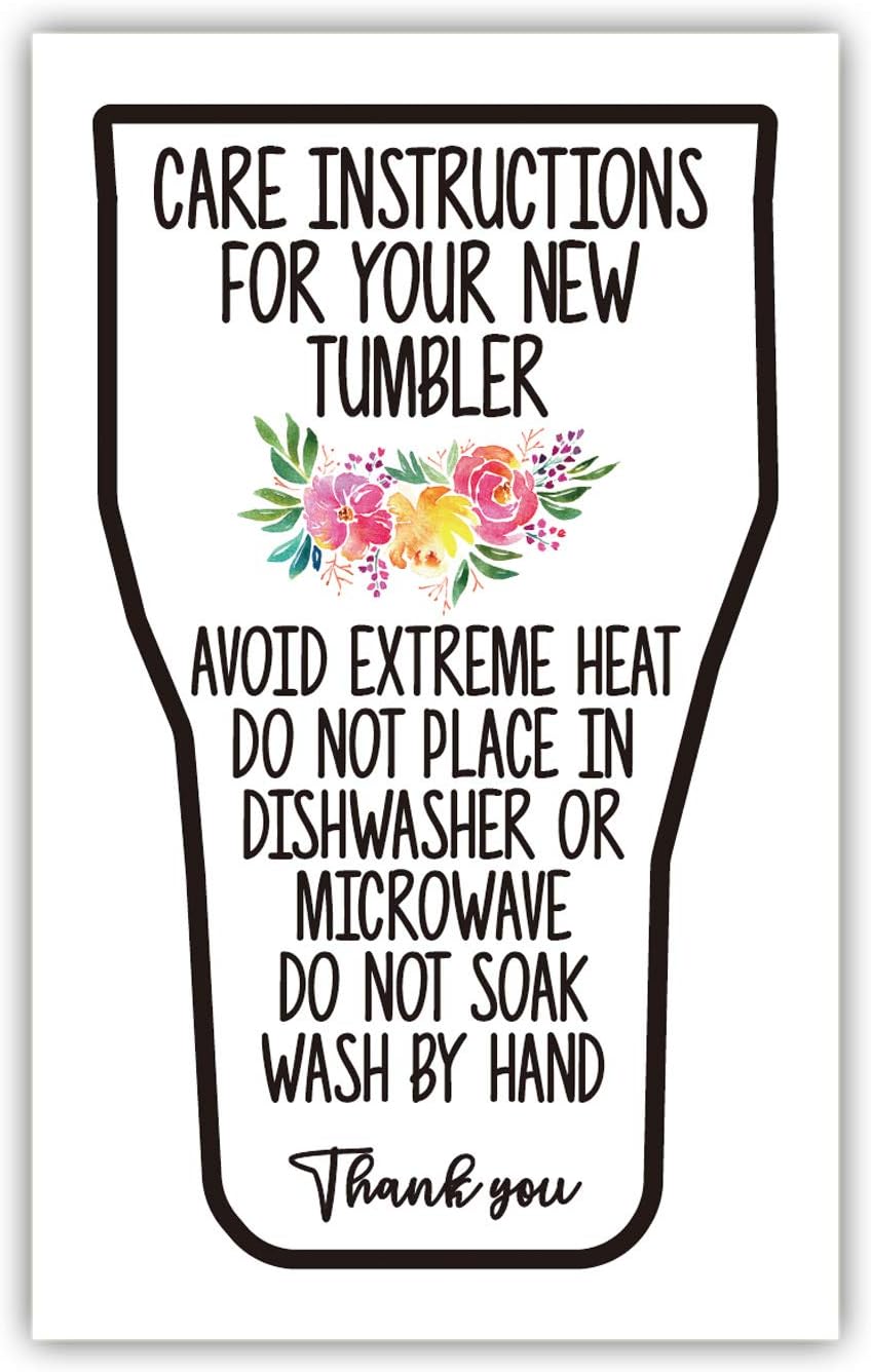 Tumbler Care Cards Pack Of 50 3 5 X 2 Tumbler Care Instructions Tumbler Care Cards Pack Of 50 3 5 X 2 Tumbler Care Instructions