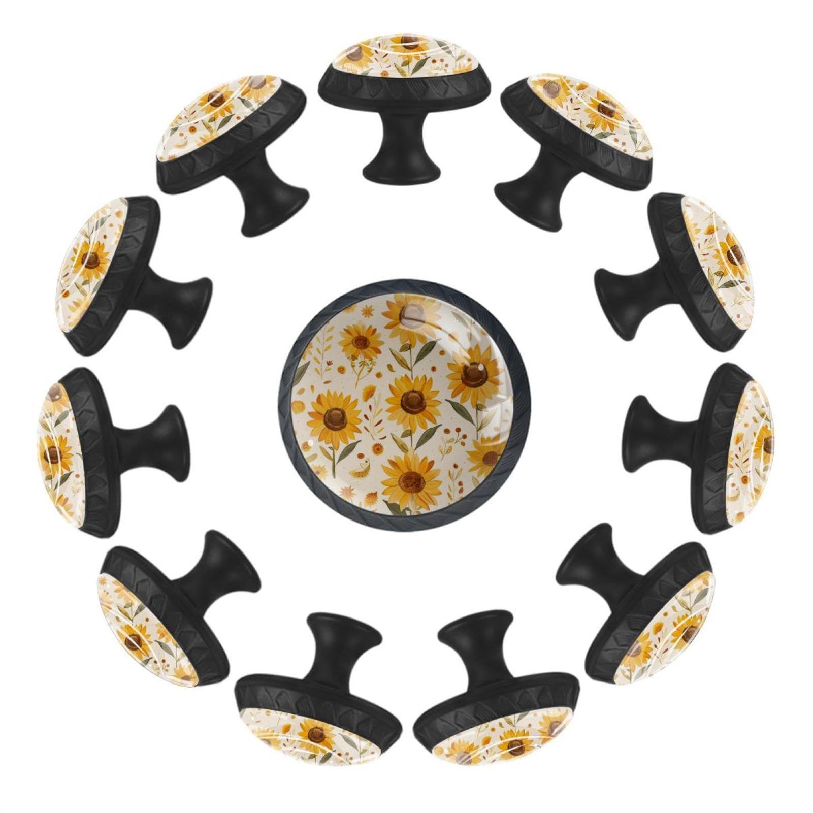 Boutons de tiroir vintage en cristal transparent pour placard de cuisine et meuble de bureau