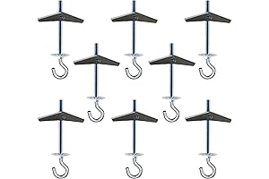 8 Pack Plasterboard Ceiling Hooks Carbon Steel Toggle Wing Bolt, Acoustic Panel Hangers