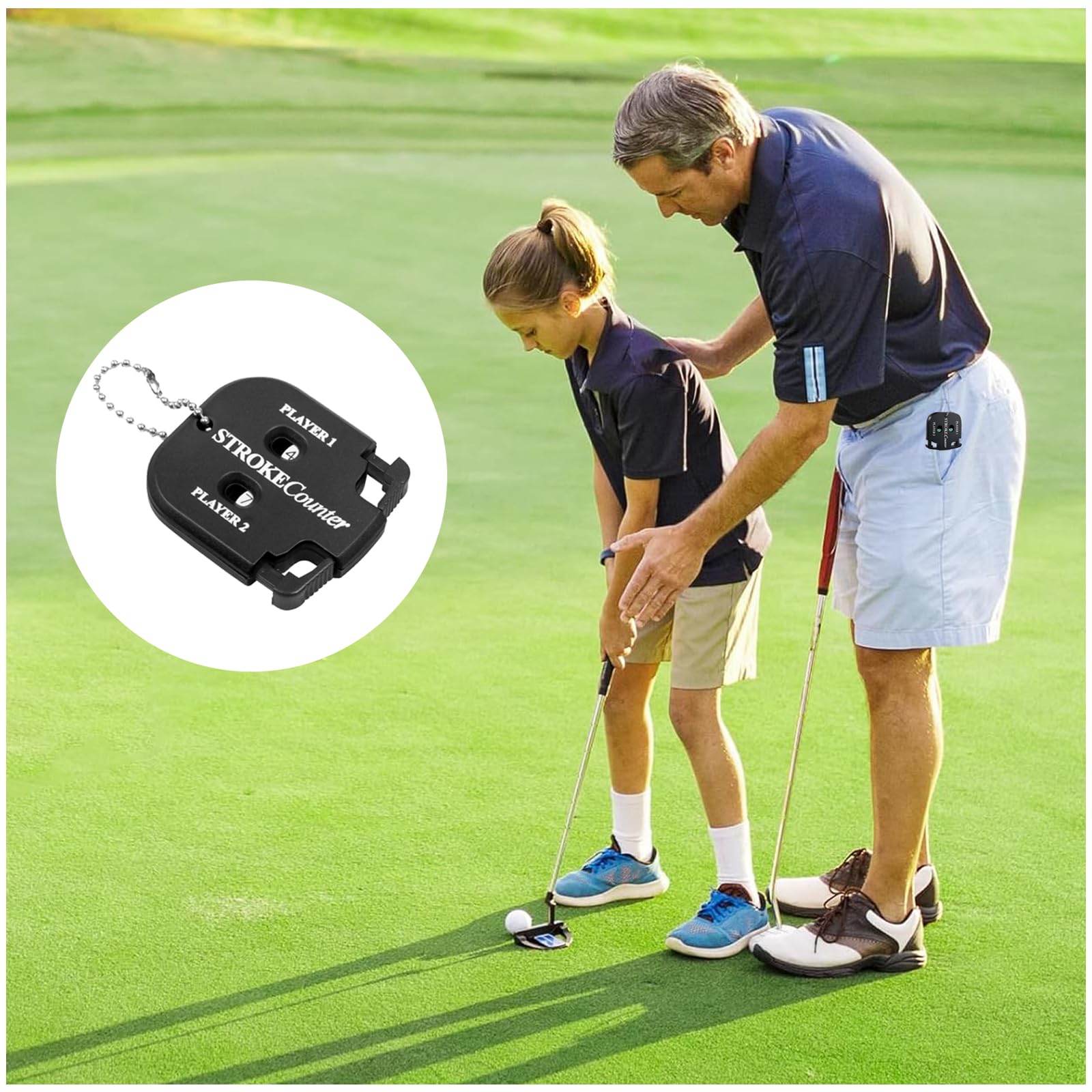 Contador De Puntaje De Golf 4 Piezas con Llavero para Golf