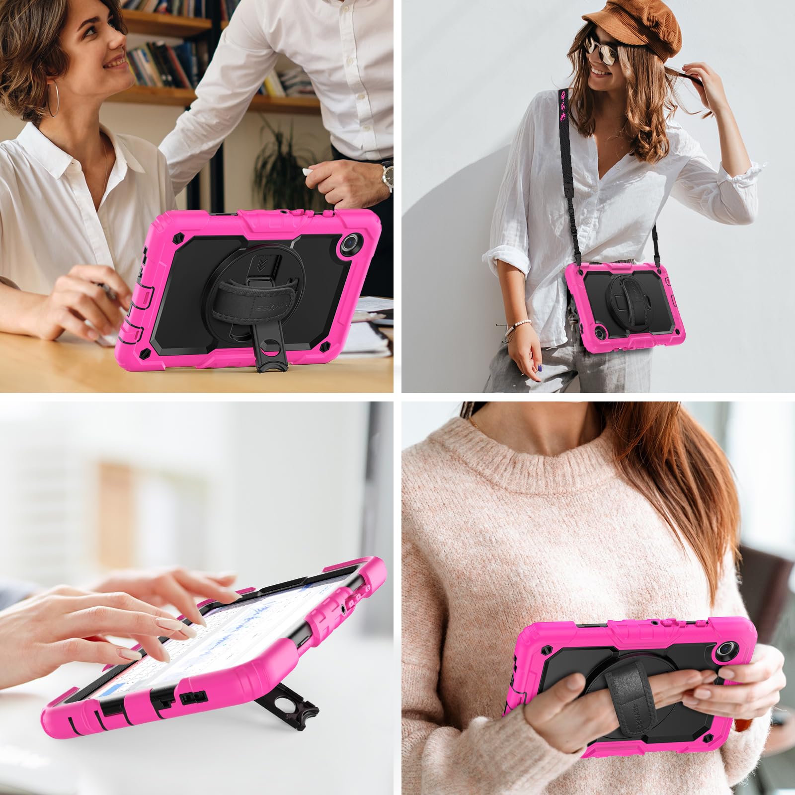 SEYMAC Hülle für Samsung Galaxy Tab A9 8,7 Zoll 2023, Rose