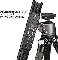 Vista 5 de FANAUE Placa Adaptadora de Montaje para Trípode con Carril Keymod BKMOD-140 con Tornillos de Seguridad, para Cabezal Esférico de Trípode, Compatible