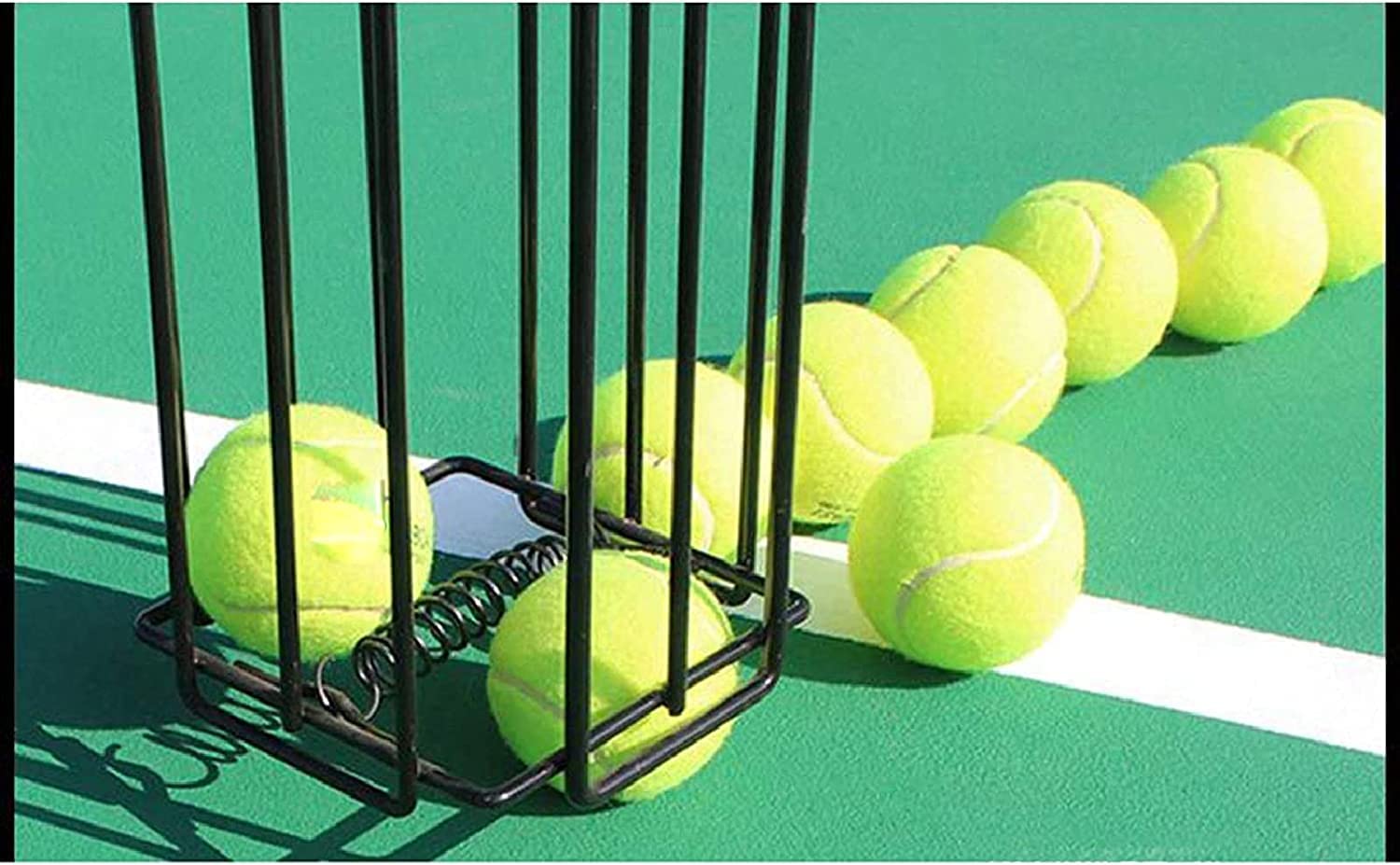 Raccoglitore e raccoglitore di palline da tennis, tubo portatile per un facile utilizzo in campo e a casa