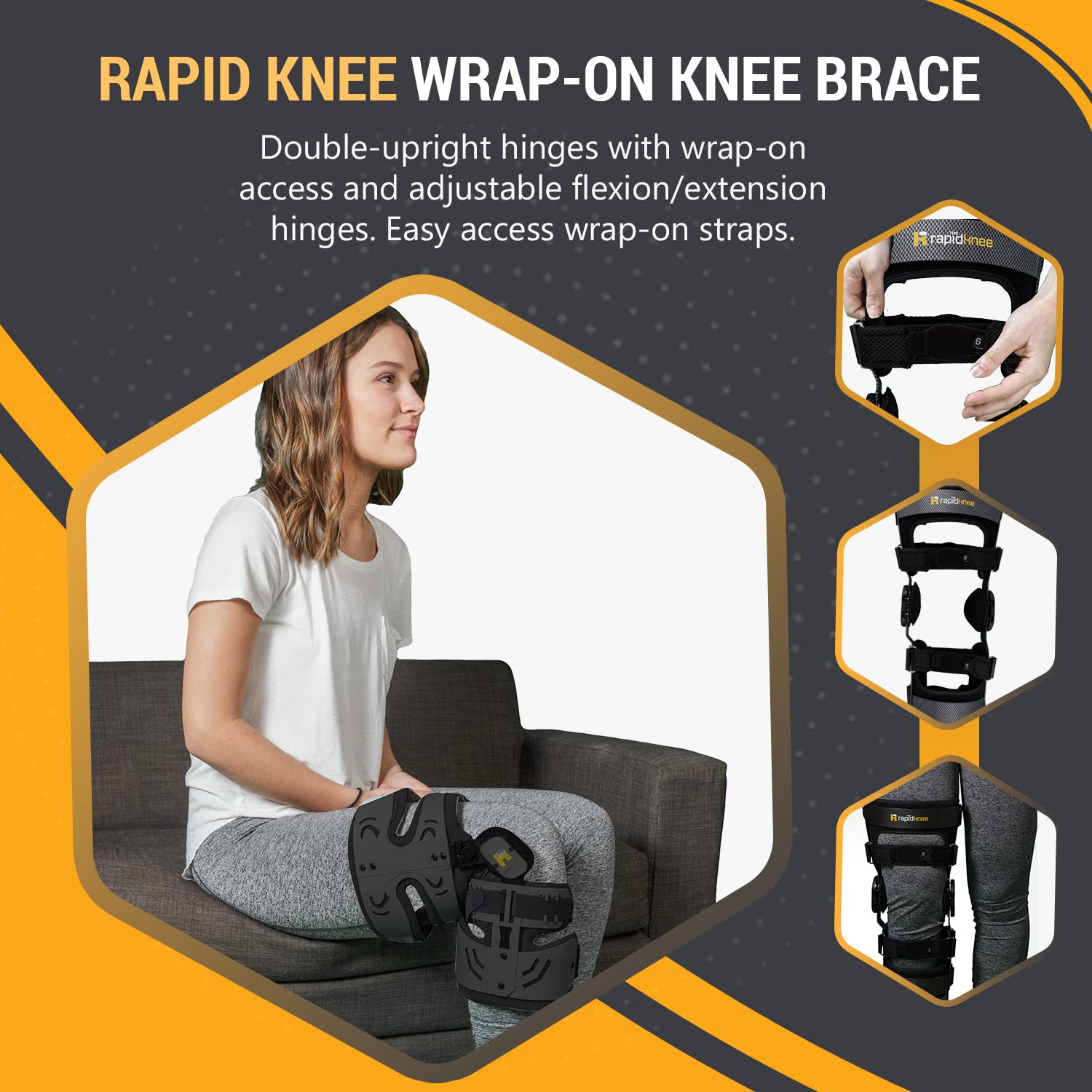 Rapid Knee 200 (Rigid Wrap-on Knee Brace) - XXXL
