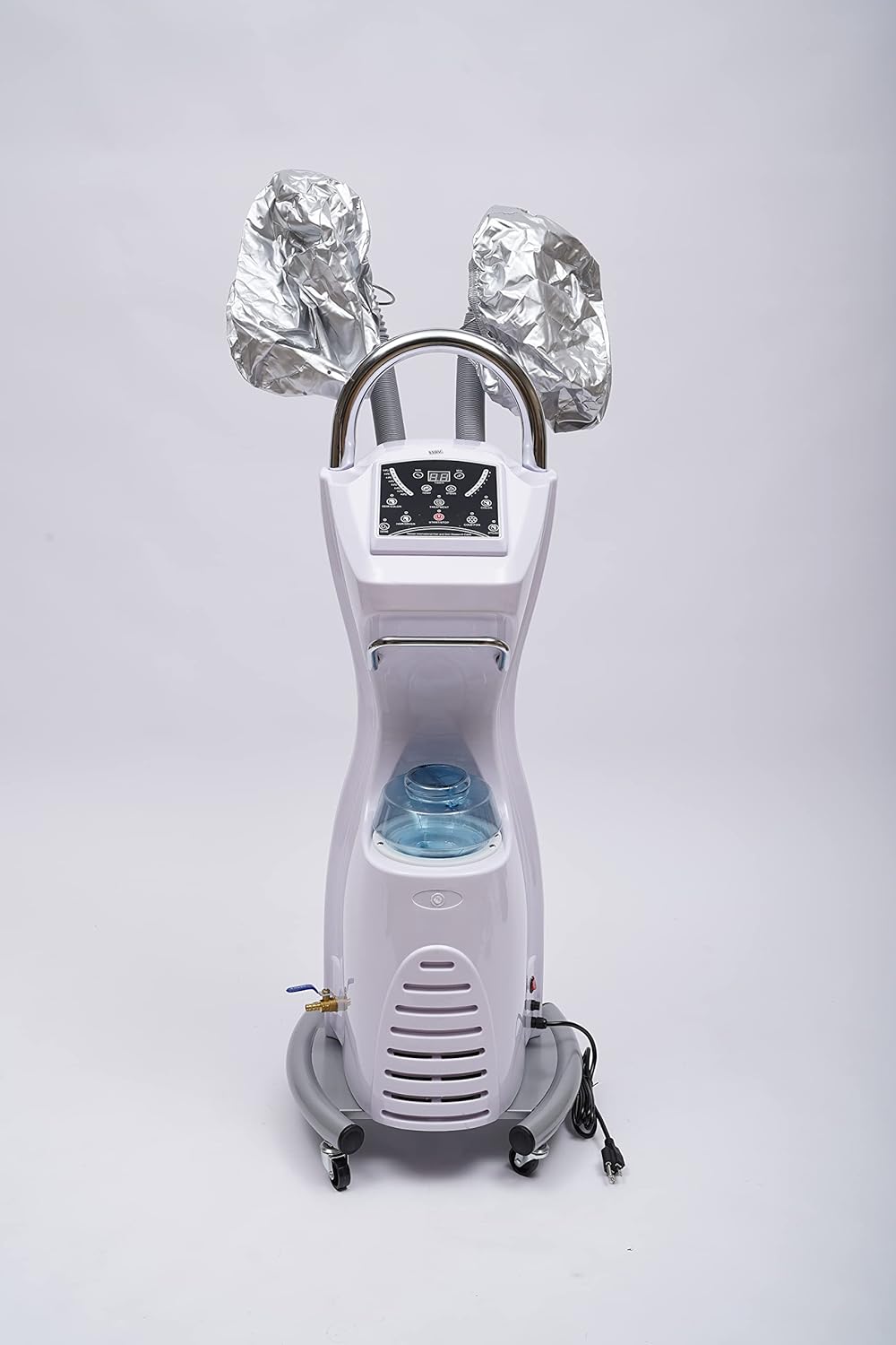 Hair Dyeing Oil Treatment Machines Freestanding Rolling Professional Hair Steamer Cap Machine with Digital Intelligent Control Panel for Hair Salon