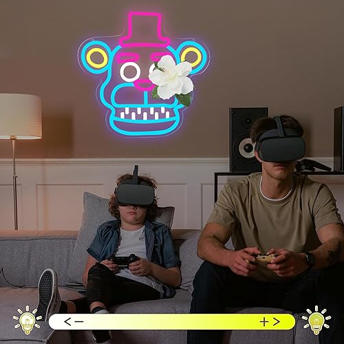 Miniatura 83 de Freddy - Letreros de neón para decoración de pared, luces LED de neón para dormitorio, cumpleaños, regalos de Navidad para niños, adaptador de Cinco
