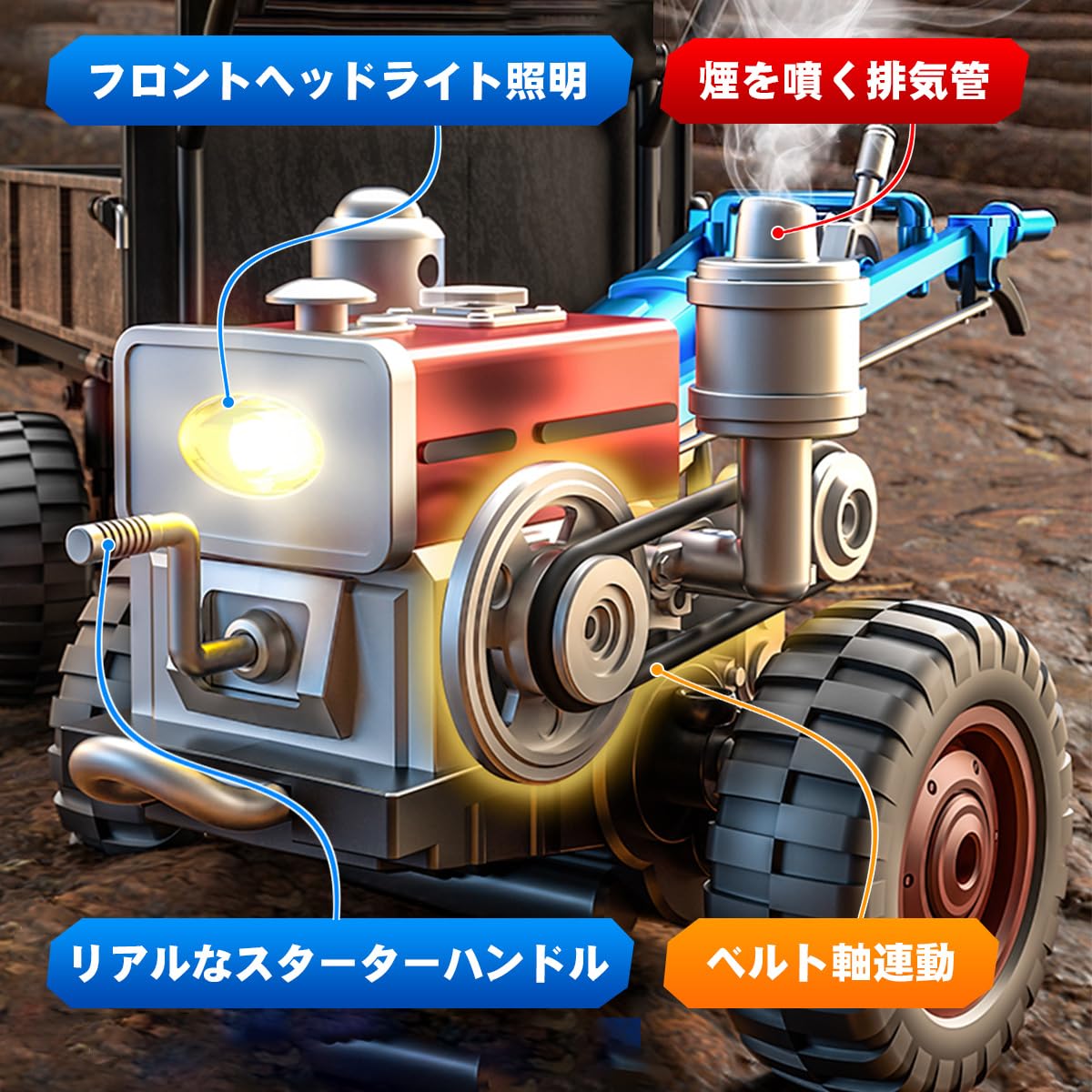 Amazon.co.jp: 全比例制御ラジコントラクター 2.4GHz 4WD四輪駆動RC