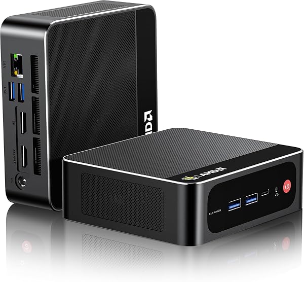 Beelink Mini PC, AMD Ryzen 5500U (6C/12T, Up to 4.0GHz), 16GB DDR4 500GB M.2 NVME SSD, Mini Computer Support 2.5G LAN/Tr