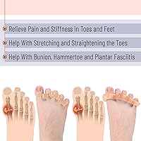 Vista 6 de Dr. JK- Separador de dedos de gel ToePal, 2 pares, espaciadores de dedos, corrector de juanetes