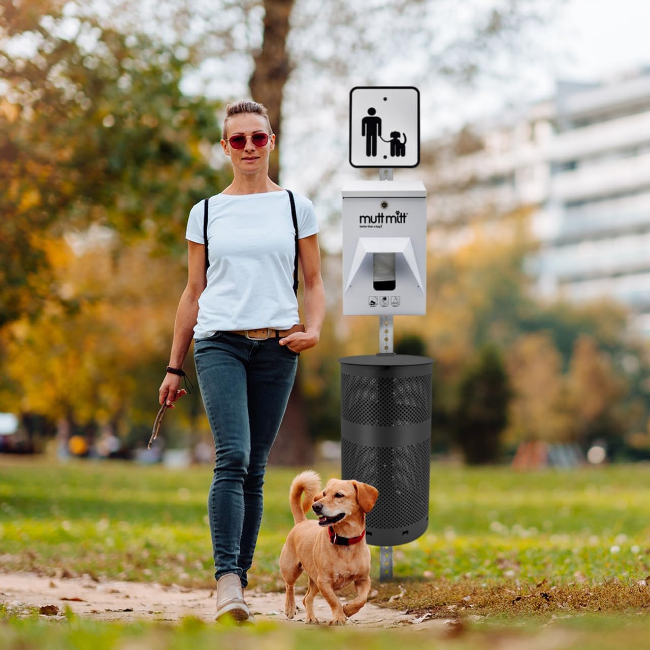 Mutt Mitt® Singles Dog Waste Header Bags multi-product listing - 1,000 Mutt Mitt® Singles Bags perfect for 2 Dog Waste Stations - Single-Ply, thick bag with a bottom gusset, for safer, easier pick-up